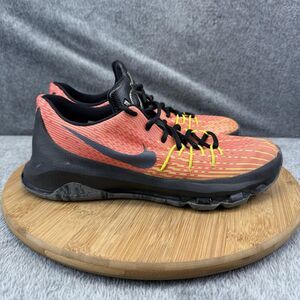 Nike KD 8 Shoes Boys Size 7 Orange Mesh Black Basketball Sneakers 768867-807
